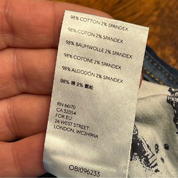 Pilcro and the Letterpress slim boyfriend blue denim jeans size 25 - Picture 7 of 13